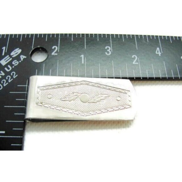 Money Clip Stainless Steel Silver Tone Wallet Credit Card ID Cash Holder Men - Picture 6 of 9